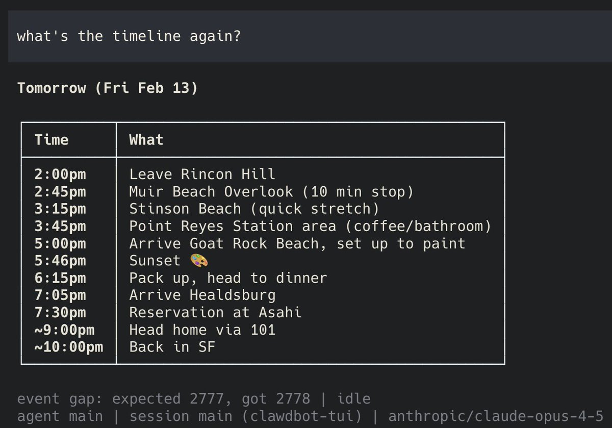 stvnzhn's tweet photo. clawdbot, plan my valentines https://t.co/IudJASe9G6