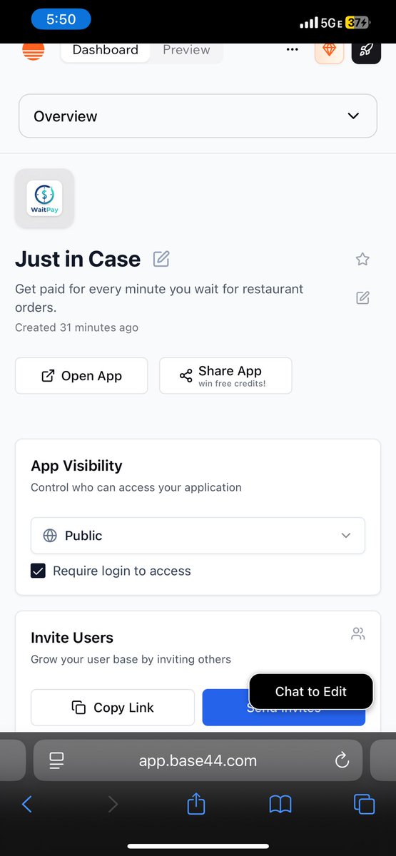 I've built Just in Case with <a href="/base44/"></a>! An app for delivery drivers in any industry to get paid for your waiting for orders ! Making this app with Base 44 was simple and I cannot wait to continue to grow this app!