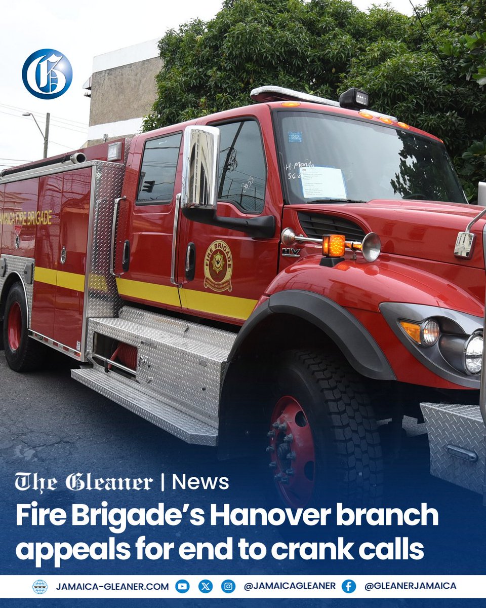 Citing the strain on its limited resources, the Hanover branch of the Jamaica Fire Brigade is urging individuals making crank calls to its emergency number to end the practice that could potentially cost persons their lives.

Read more: jamaica-gleaner.com/article/news/2…
