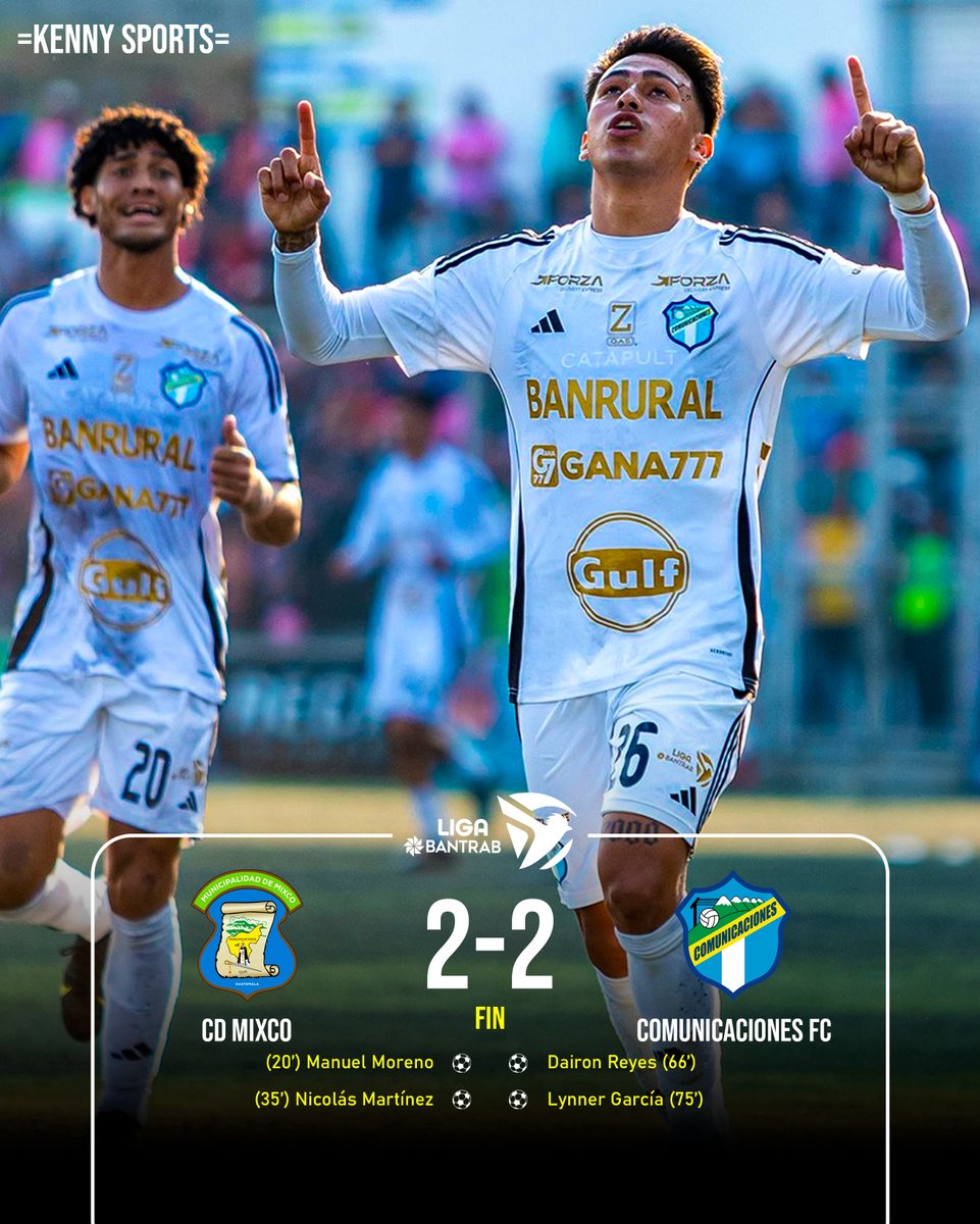 🔥👻Comunicaciones consigue rescatar un punto valioso en el Santo Domingo de Guzmán, tras empatar un compromiso que perdía 2-0. Resultado fundamental para irse alejando cada vez más de puestos de descenso. Tantos de Dairon Reyes (66') y Lynner García (75'). 
🐷Segundo empate