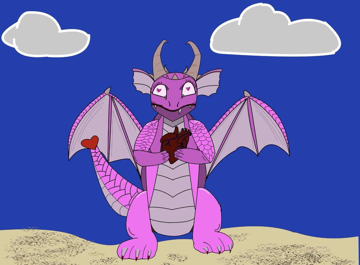 Happy Valentine’s Day to all even us alone folk get some chocolate it helps. 
Atleast this dragon has a gift for you she’s totally sane… (no not she isn’t look at where your at a beach with sand it’s course, rough and gets everywhere)