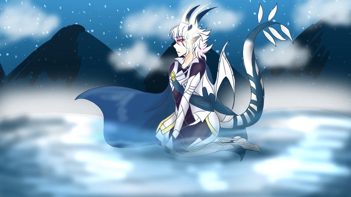 Xsytrix's tweet photo. Did a redraw of an old Corrin drawing I did when I was younger ah #fireemblem https://t.co/ZBMyNQCaXR