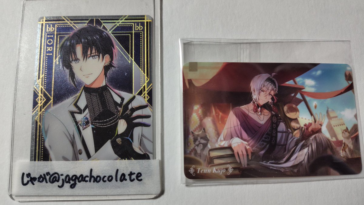 jagachocolate's tweet photo. @bocpgmc おはようございます。はじめまして。検索より失礼します。
当方、天を所持していますが、一織との郵送交換は可能でしょうか？ご検討よろしくお願いいたします。 https://t.co/UqAUfSiGeD