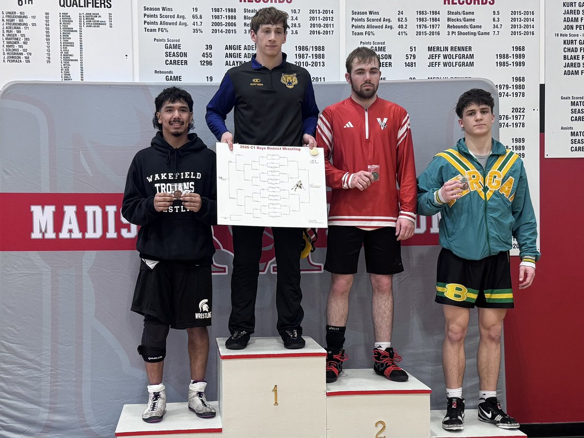 157, Cade Pribnow, 4th Place, NSAA C1 District Tournament #berganwr #statequalifier