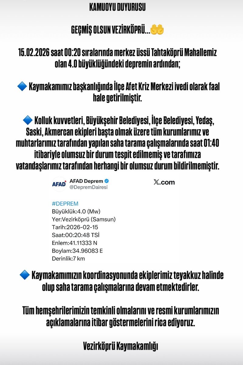 KAMUOYU BİLGİLENDİRME…