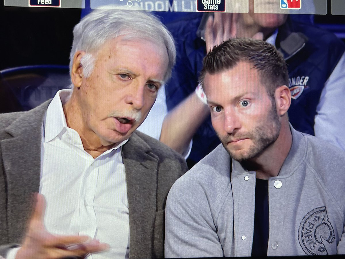 Stan Kroenke and Sean McVay are chopping it up at NBA All-Star Saturday in Inglewood.