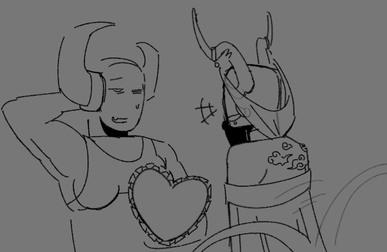 5oftwaregore's tweet image. happy valentine's day look at my phighting oc