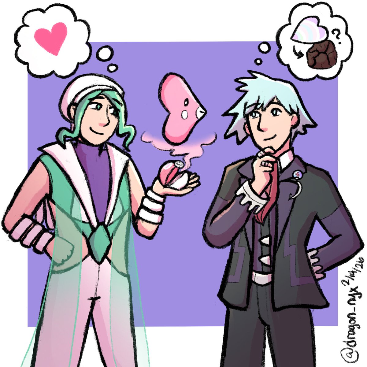 Steven, I too don't understand why Heart Scales can be found in rocks, but I think you're missing the broader message here.

#dragonnyxart #digitalart #valentinesday #pokemon #originshipping