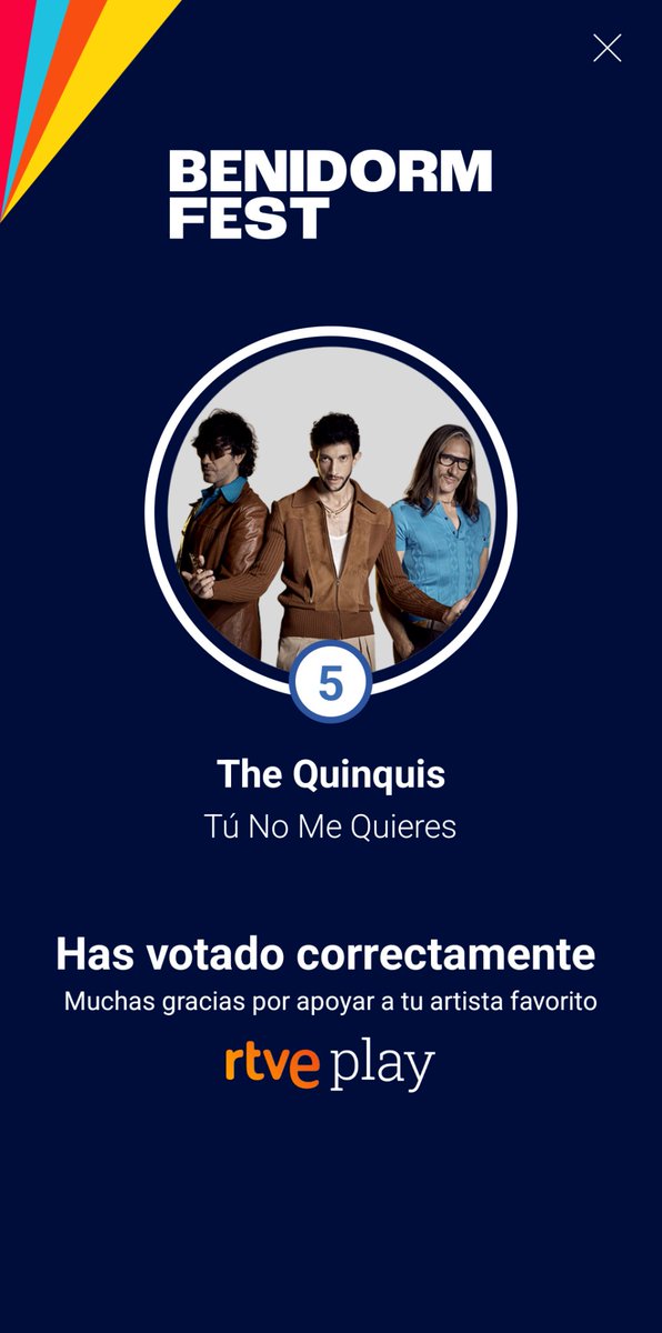 Hice lo que tenía que hacer. Ojalá ganen ellos o Kitai #BenidormFestFinal