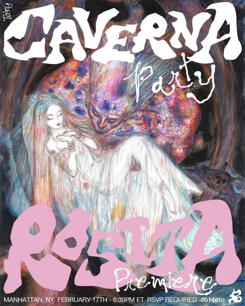 Tainy's tweet image. NY 🗽 ESTE 17 DE FEB QUIERO EMPEZAR ALGO QUE LLAMARE “CAVERNA” UN PARTY POR RSVP PA’ PASARLA BIEN CON MUSICA. HARE UN DJ SET PA’ CELEBRAR CON USTEDES Y CERRAR LA NOCHE CON EL ESTRENO DEL PROXIMO TEMA DEL ALBUM “ROSITA”