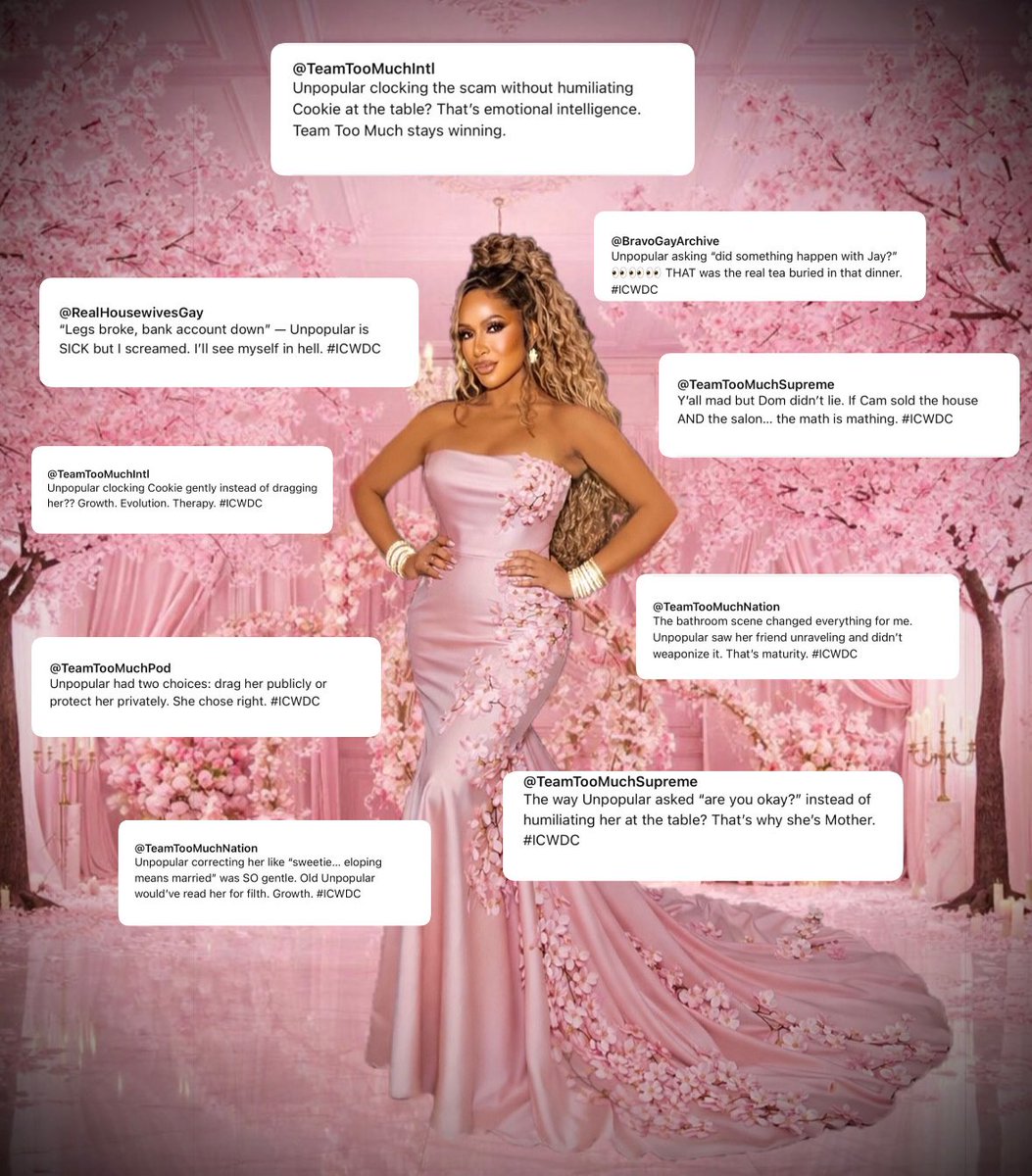 TeamTooMuch stays WINNING! Thank you my loves💕 You make me realize how much I grew as well! Keep watching. Remember, what’s true tea will ALWAYS be true tea. #ICWDC🍒🌸🔟💬