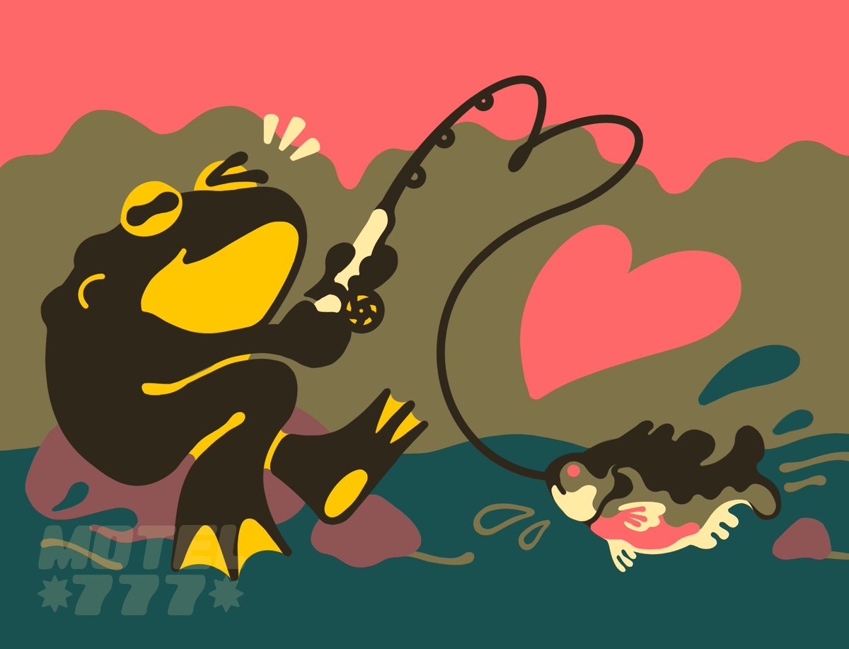 happy Valentine's day, here's a WIP that feels applicable! you're a real CATCH 🎣💕