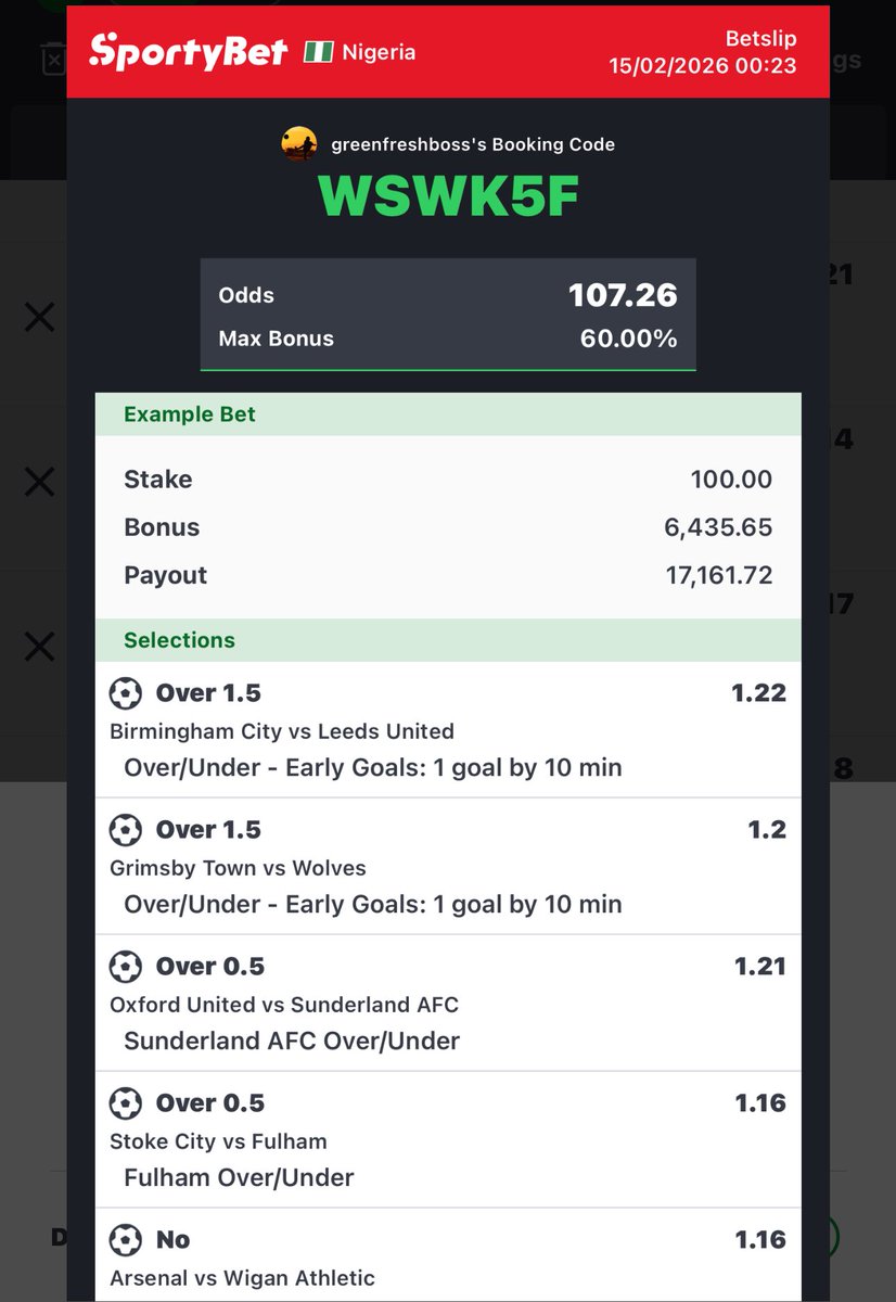 FreshBossTips's tweet image. 100 odds as promised 😋⚽️✈️