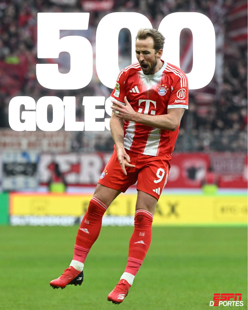 ESPNDeportes's tweet photo. Harry Kane alcanzó los 500 goles en su carrera entre clubes y país, uno de los goleadores más destacados en este siglo.🤩⚽️ https://t.co/lERqpZ2ciP