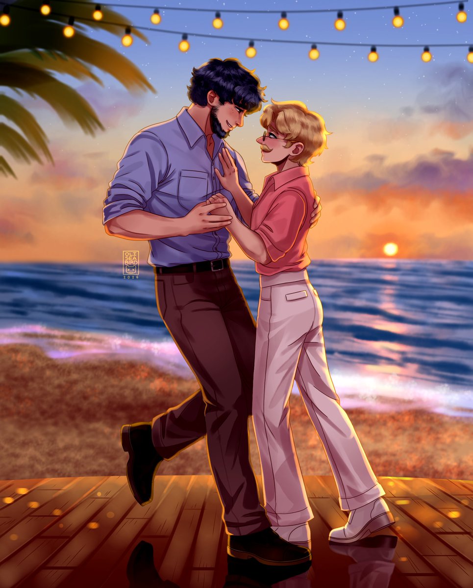 OliverSeabird's tweet photo. Happy Valentine's Day from Stefano and Ferretti 🏝️💝
#ValentinesDay #ValentinesDay2026 #digitalart #honeymilktoon #honeyorigin #originalcharacter https://t.co/tJH61RafHO