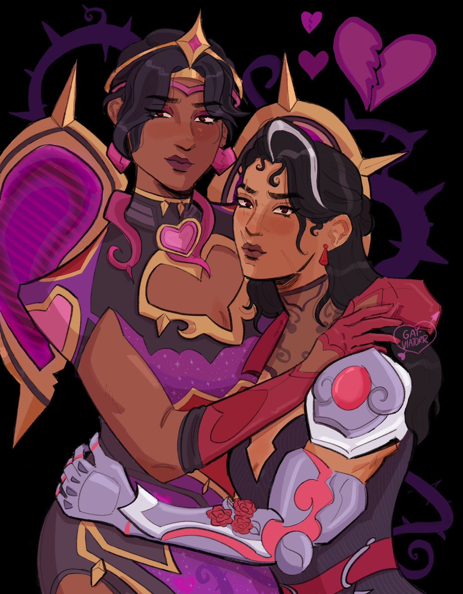 happy valentines day from my new favorite evil lesbians ❤️‍🩹💘🐺💎  #vendomina #dominetta #overwatch