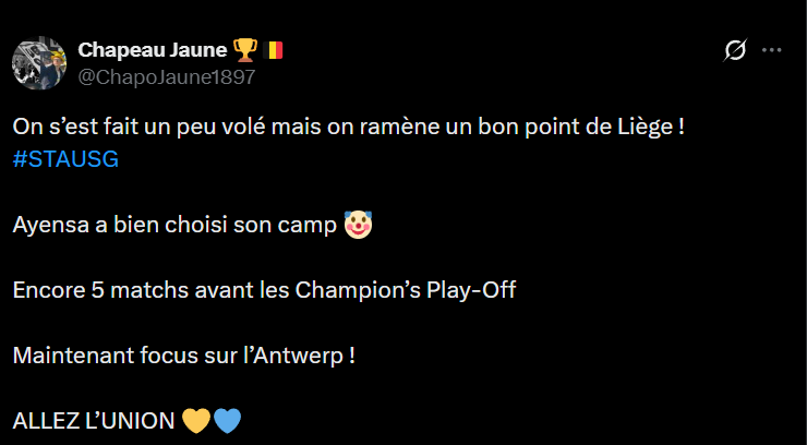 JordanRSCL7's tweet photo. Ce mec est CM pour @MaProLeague. Maintenant, vous pouvez enfin comprendre pourquoi c’est souvent silence radio sur l’arbitrage quand l’Union joue.

Le mec est tellement hors sol que ça me fait presque rire tellement ce tweet est honteux. 😂🤣 https://t.co/ITFQEIDl81