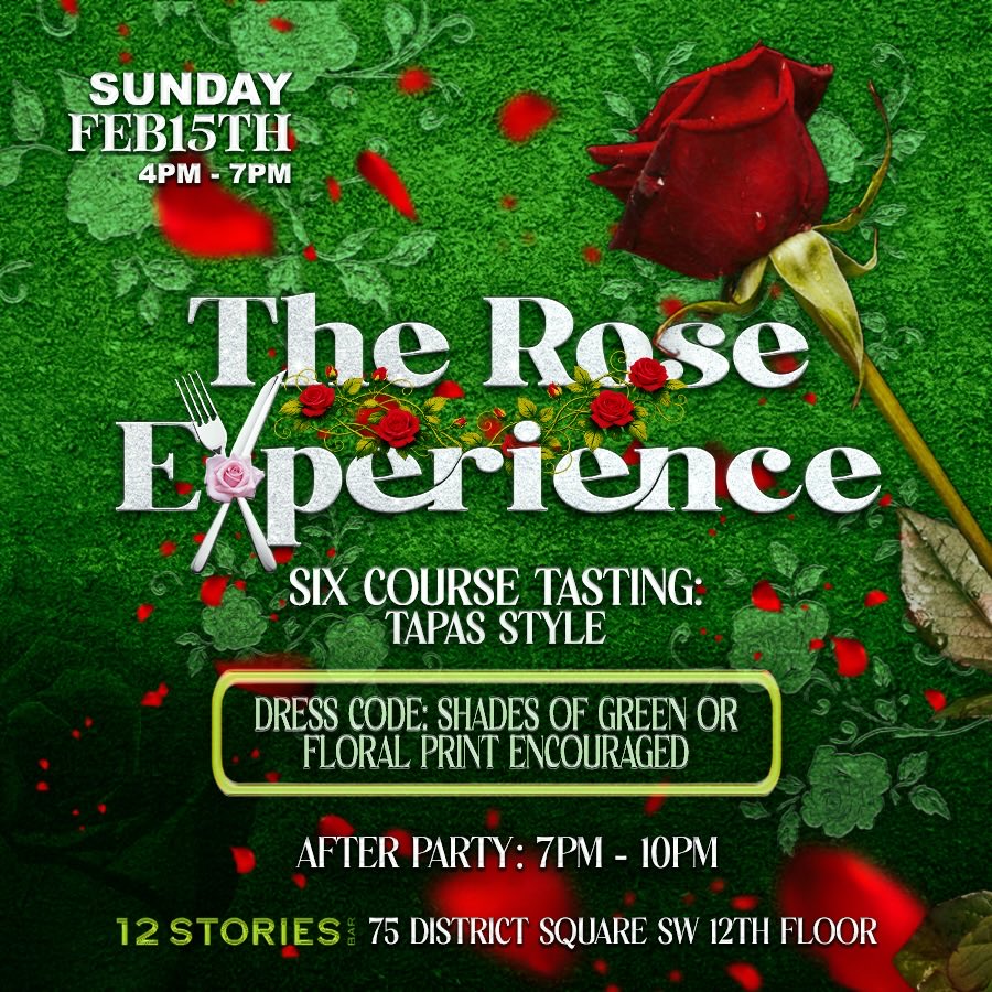 DCNowEvents's tweet image. #FeaturedEvent Tomorrow, Feb 15th: The Rose Experience 🌹4–7 PM tasting, after party 7–10 PM.

🎟️ RSVP 🔽
tinyurl.com/4dw3asb6

The day after Valentine’s Day, keep the weekend going with a six-course tapas-style tasting, live band energy, and a room made for dressing up and