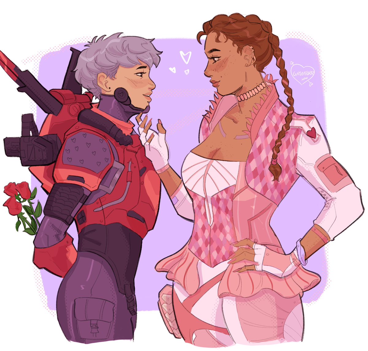 and happy valentines day to my fav couple thats totally still together <3 #valkloba #apexlegends