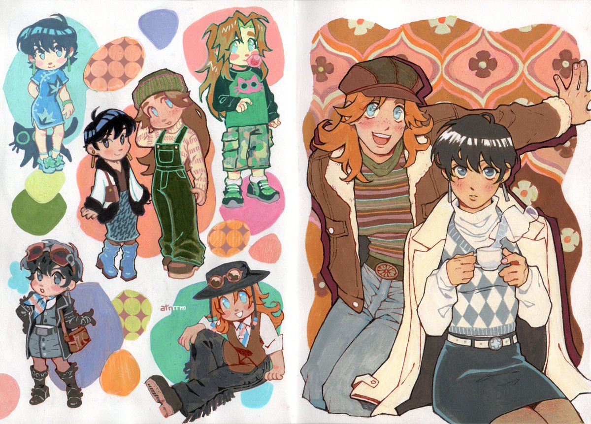 also heres an unserious millymeryl sketchbook spread #trigun