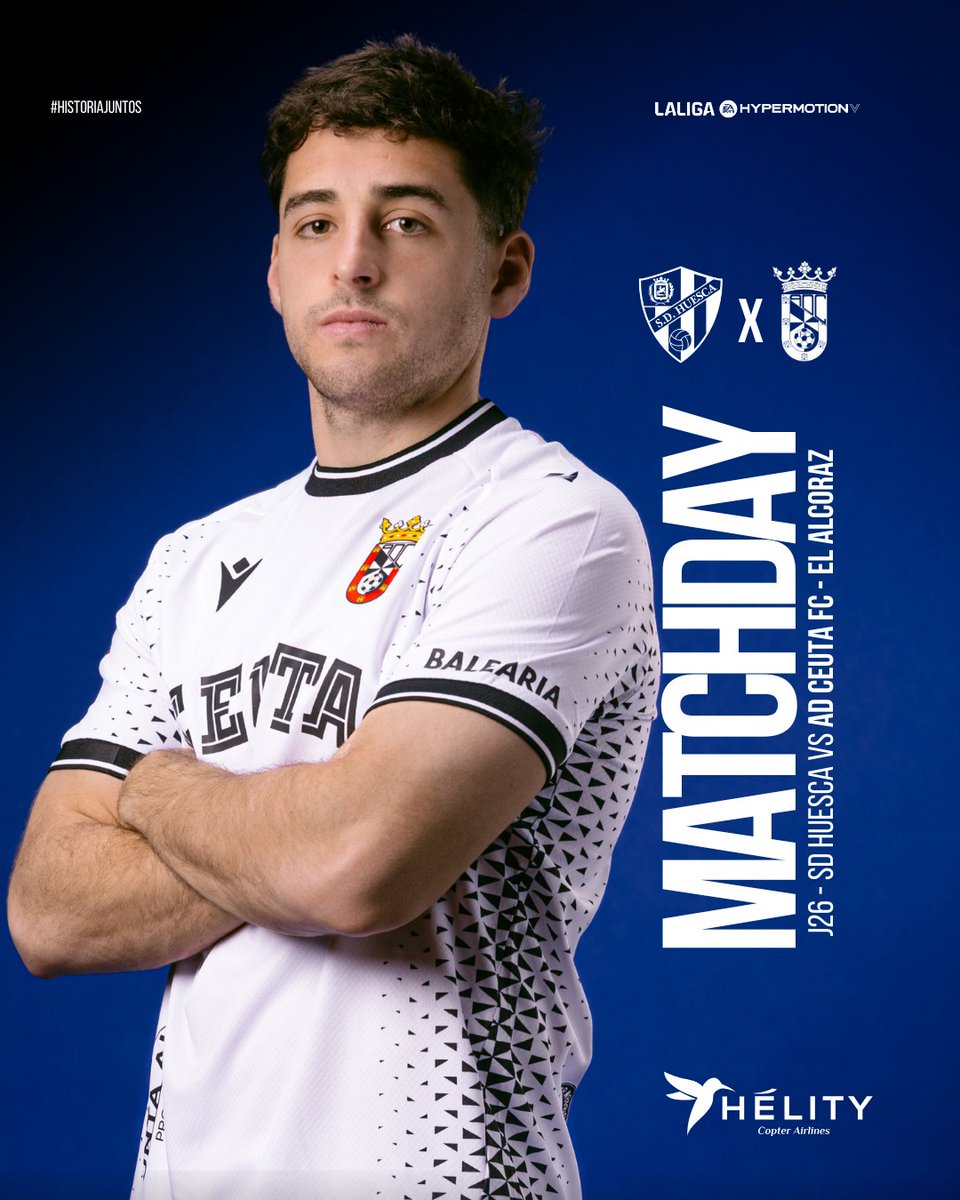 ADCeuta_FC's tweet photo. ¡𝐆𝐀𝐍𝐀𝐒 𝐈𝐍𝐅𝐈𝐍𝐈𝐓𝐀𝐒!

🏆 J26 @LaLiga2
🆚 @SDHuesca 
🏟️ El Alcoraz
⏰ 16:15H

#HuescaADCeutaFC | #HistoriaJuntos https://t.co/MCHyTrX6x3