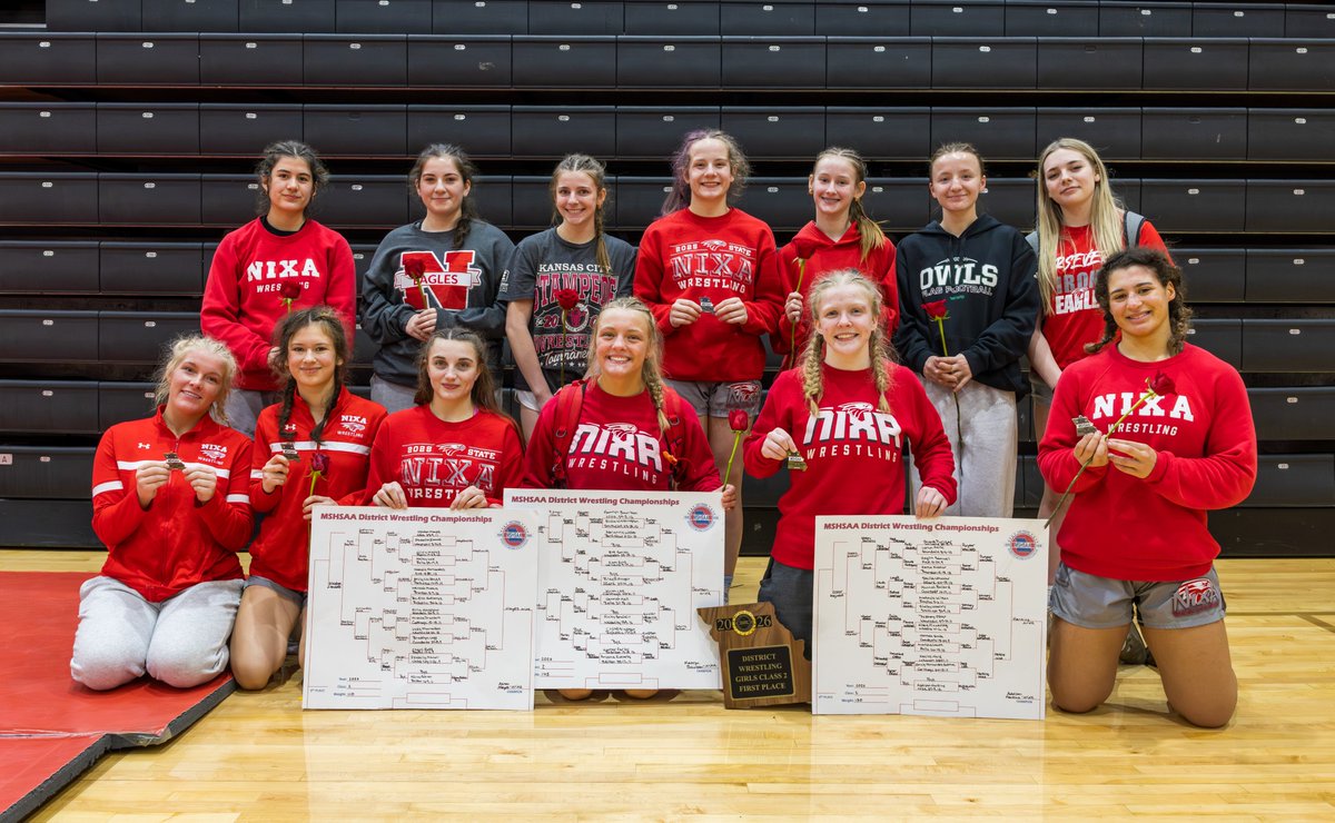 🏆🏆🏆 3-PEAT CLASS 2 DISTRICT 3 CHAMPIONS! 

🤼‍♀️ Congratulations to our girls <a href="/NixaWrestling/">Nixa Wrestling</a> on capturing their 3rd straight district title, with 3 individual champions and 8 state qualifiers! 

Your Eagles scored 206.5 points and defeated runner-up Willard (154) by over 50 to