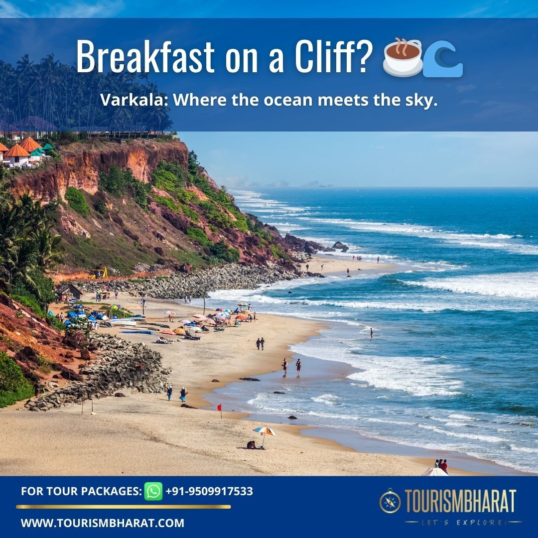 TourismBharat's tweet image. Breakfast on a Cliff? ☕🌊 #Varkala #CliffView #KeralaDiaries #MorningVibes #BreakfastWithAView #TravelGoals  tourismbharat.com
