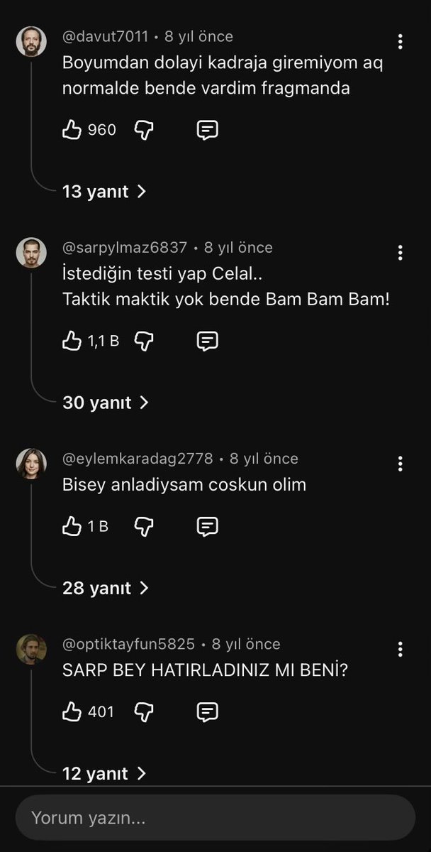8 yıl öncesine gidip içerde bölümlerine şu şekil yorum yapmak istiyorum ya