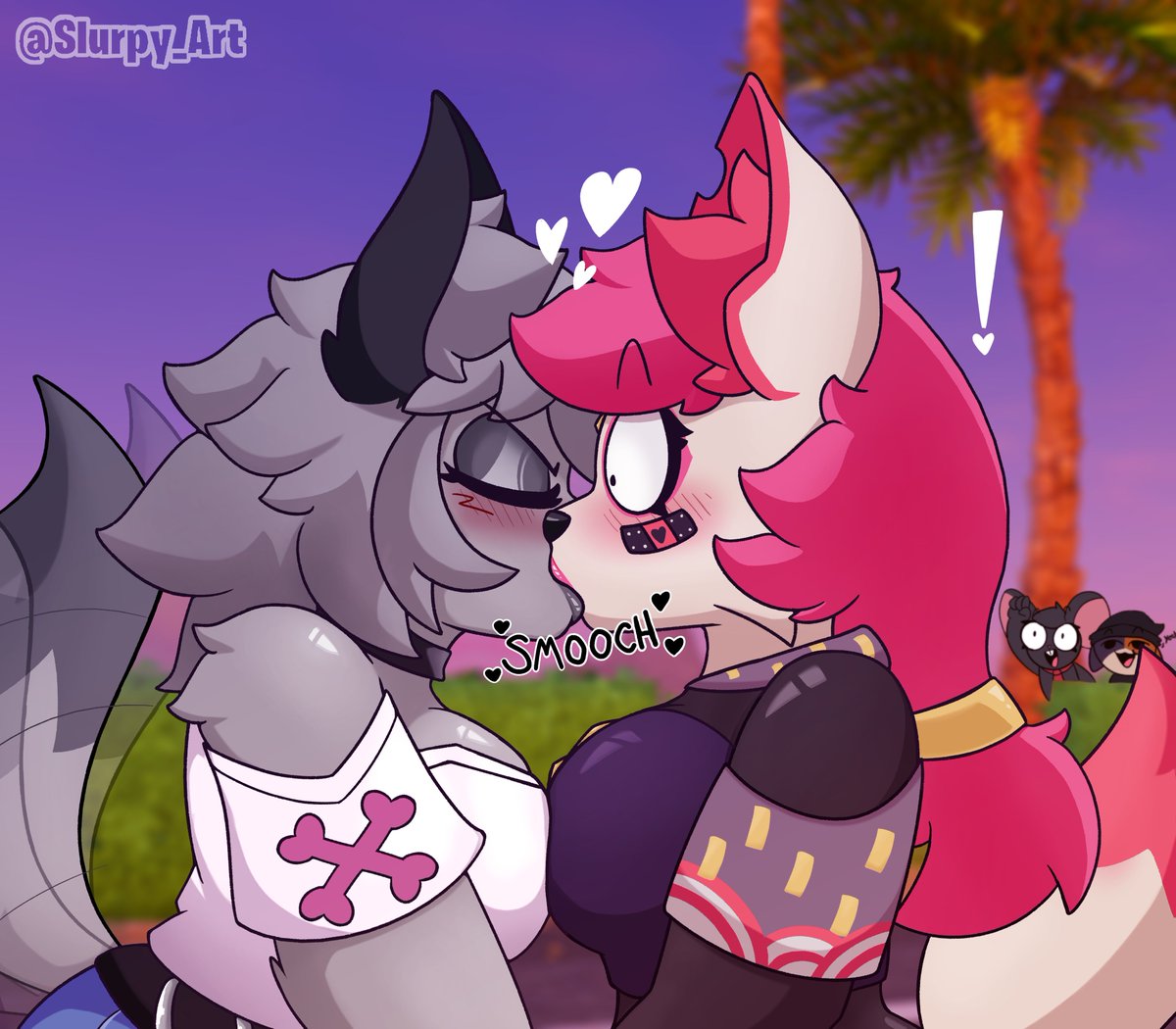 #Wolfie x #Kimiko :3 

Happy valentine's day🩶🩷
