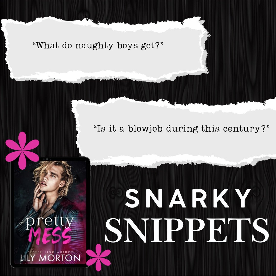 SATURDAY’S SNIPPET OF SNARK

🩷 Escort and first client
♣️ Taciturn billionaire 
🩷 Age-gap romance
♣️ Grumpy/sunshine
🩷 Opposites attract
♣️ Reluctant feelings
🩷 Hurt/comfort

📖 getbook.at/prettymess
🎧 geni.us/PrettyMess-US