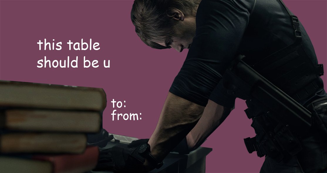 OMG YES I'M THE TABLE