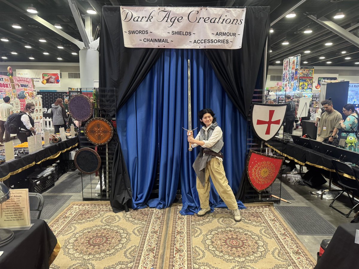 Well doors are open on day one of <a href="/FANEXPOVAN/">FAN EXPO Vancouver</a> and it’s already starting to get busy , stop by the DAC booth and come check out our selection of medieval arms, armour and accessories ! #Fanexpo #FANEXPOVancouver