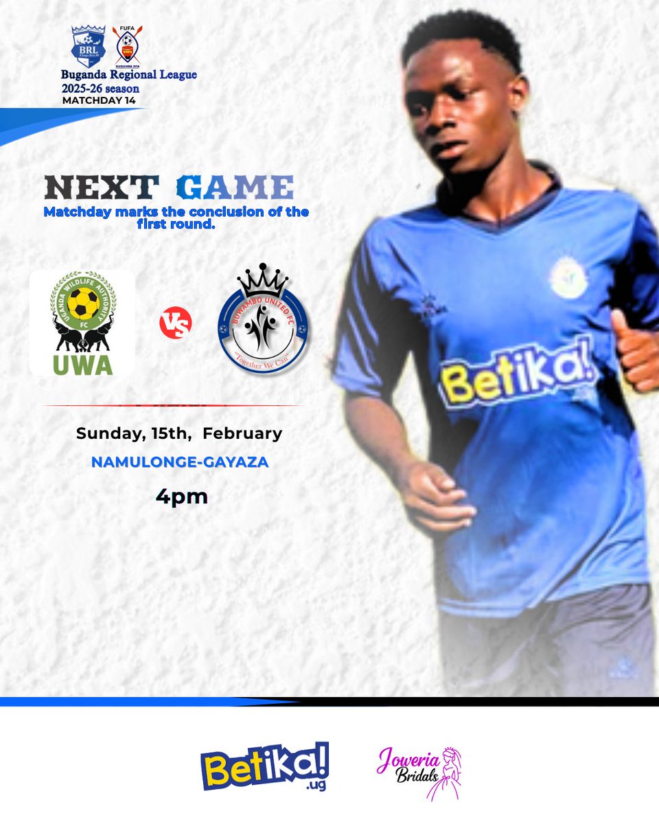 BuwamboUnitedFC's tweet photo. It's #Matchday14- Wrapping up the first round!
#SimbaFC/UWA Vs #BuwamboUnited
#BugandaRegionalLeague.
2025-26 Season
@BetikaUg @USPAmedia @dailysportsug @lubegaabdulrah1 @sautisport https://t.co/0TZng2xtTg