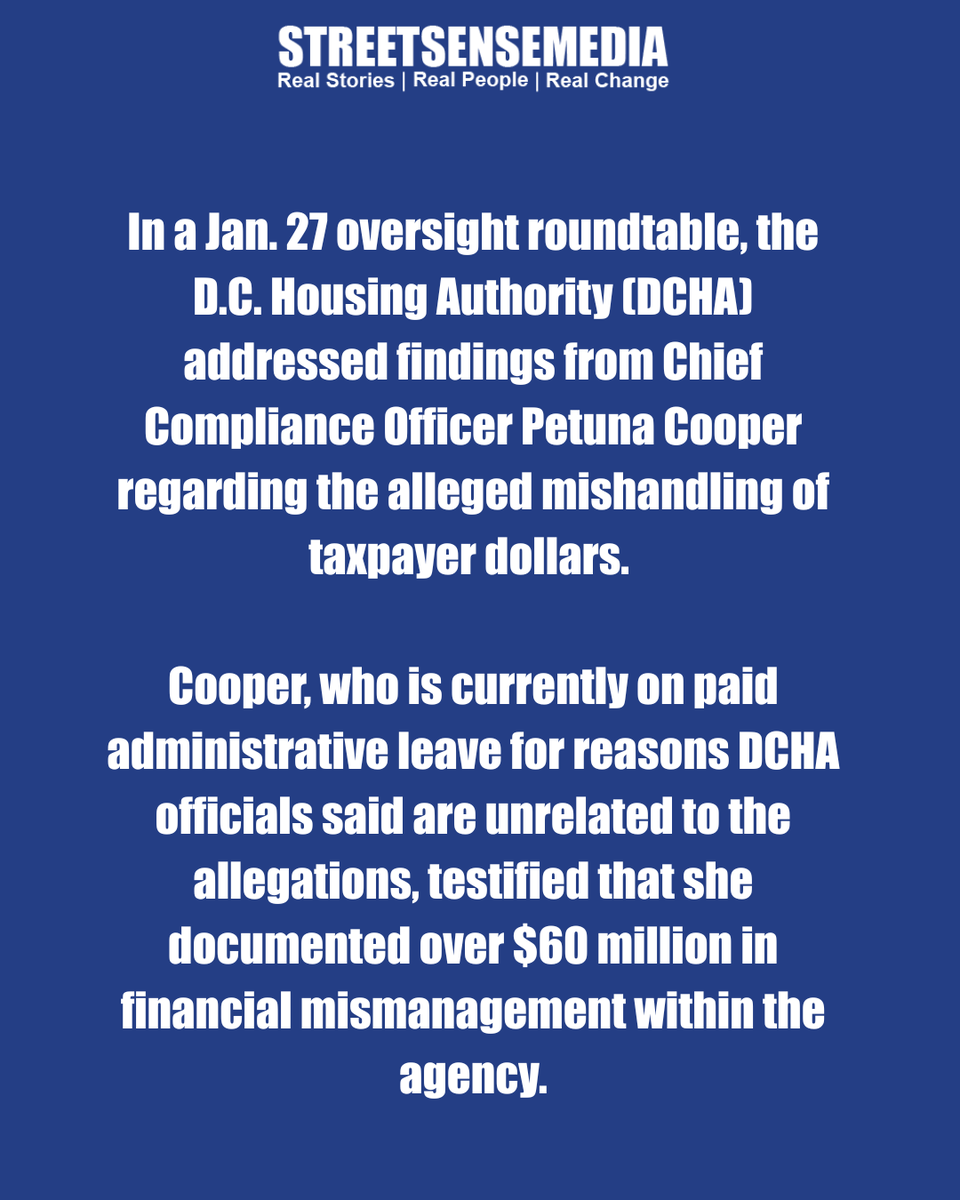 streetsensedc's tweet photo. The D.C. Housing Authority (DCHA) is essential to providing affordable housing and sustainable communities, but city officials have questions about alleged financial mismanagement after an internal report.
https://t.co/Nq5lLgxd20
#dmvnews #dchousing https://t.co/KdULdi301B