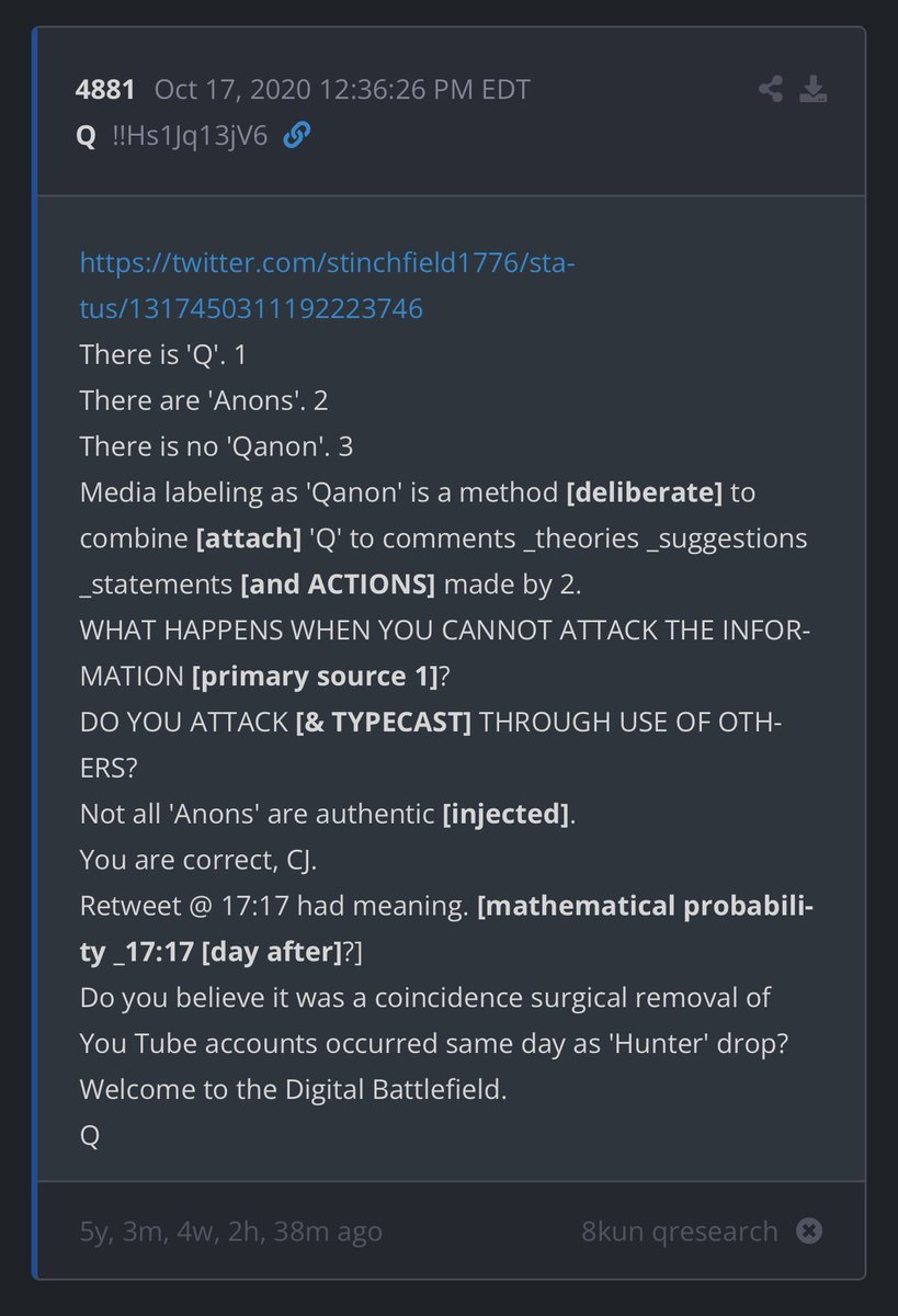 <a href="/MarioNawfal/">Mario Nawfal</a> if you mean what you say here - then stop using the term QAnon and never use it again.

that is - if you expect to be taken seriously about anything you report from this point forward.

there is no Qanon.
there never was.