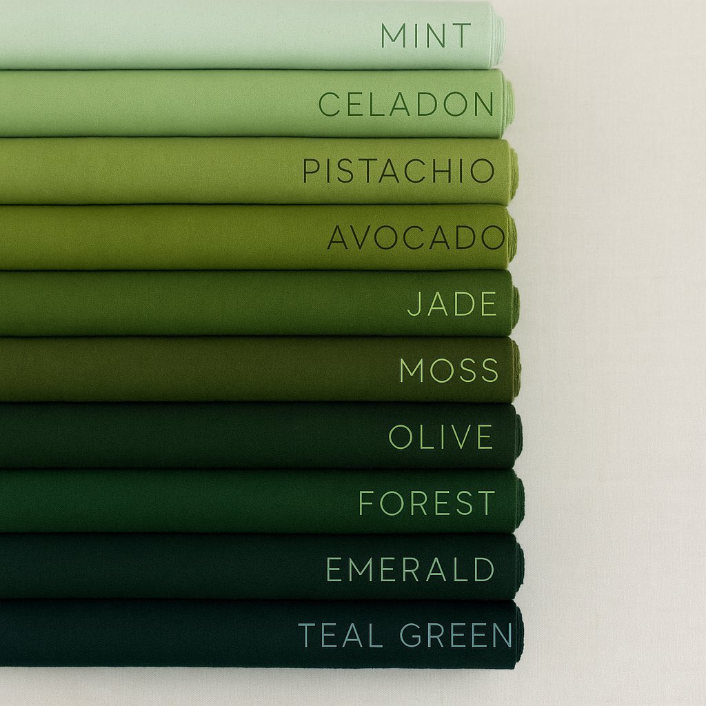 purelivn's tweet image. what’s your favorite shade of green?