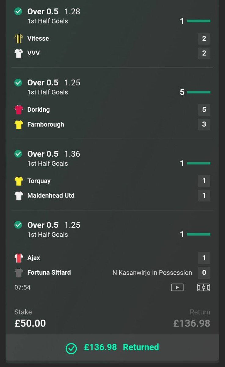 tpg_tipster's tweet photo. Let him cook 🔥 
Another First Half Goal List Wins ✅✍️

50 likes and I’ll share tomorrows ❤️ https://t.co/1ayEkS8HTX