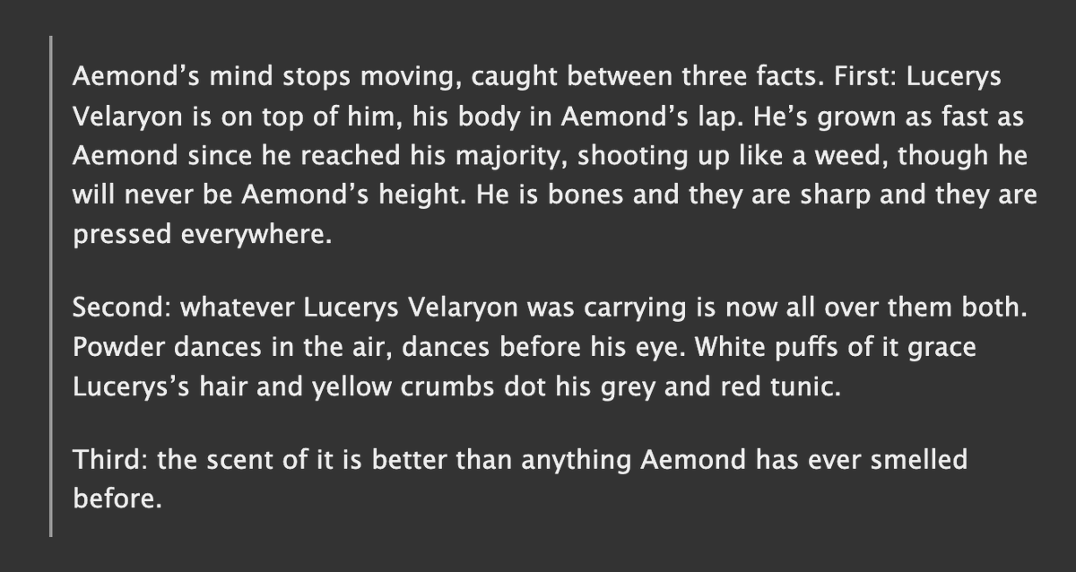 ❤️ happy valentine's day <a href="/johanirae/">Johanirae</a> <333  

❤️ fall for me | 9k | #lucemond | fluff + mutual pining + omegaverse  | secret cupid exchange gift <a href="/lucerysevents/">Lucerys Events</a> #SlickServerSecretCupid

❤️ Aemond is eighteen when the Lucerys issue comes, at last, to a head.

archiveofourown.org/works/79530151
