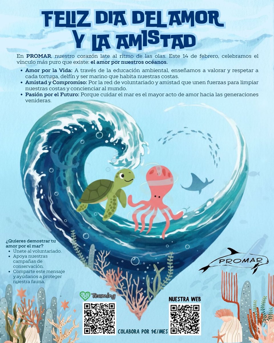 Feliz día del amor y la amistad 🌊💙