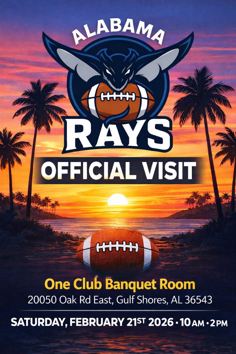 We’re only a week away from meeting our new Rays! Super excited about everyone coming! Let’s go! Be apart of the Fever! <a href="/ALRaysFootball/">Alabama Rays</a> <a href="/Uno_Kam/">Coach Kam Pettway</a> <a href="/coachkoenning/">Vic Koenning</a> <a href="/NathanRoubik/">Nathan Roubik</a>