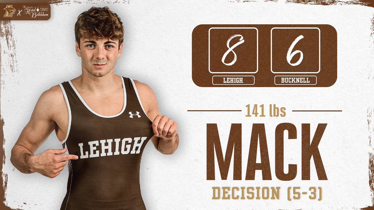 LehighMWREST's tweet photo. Mack Attack! 

Seamus' first career dual win is a ranked one! https://t.co/HzUidjKeJy