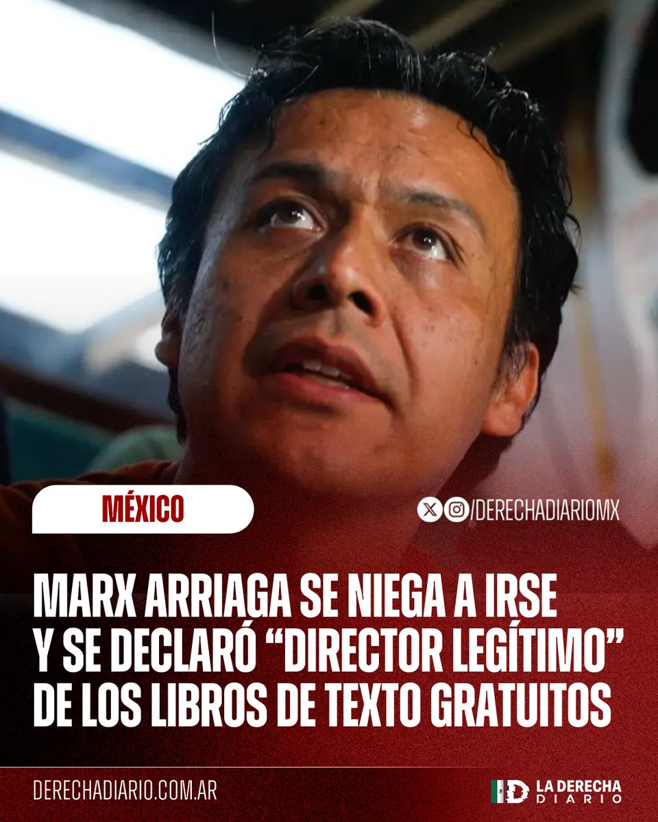 🇲🇽 | El comunista Marx Arriaga se niega a irse de la SEP y se declaró como "director legítimo" de los libros de texto gratuitos, anunciando además una jornada de "resistencia" porque no quiere dejar de adoctrinar a los estudiantes mexicanos.