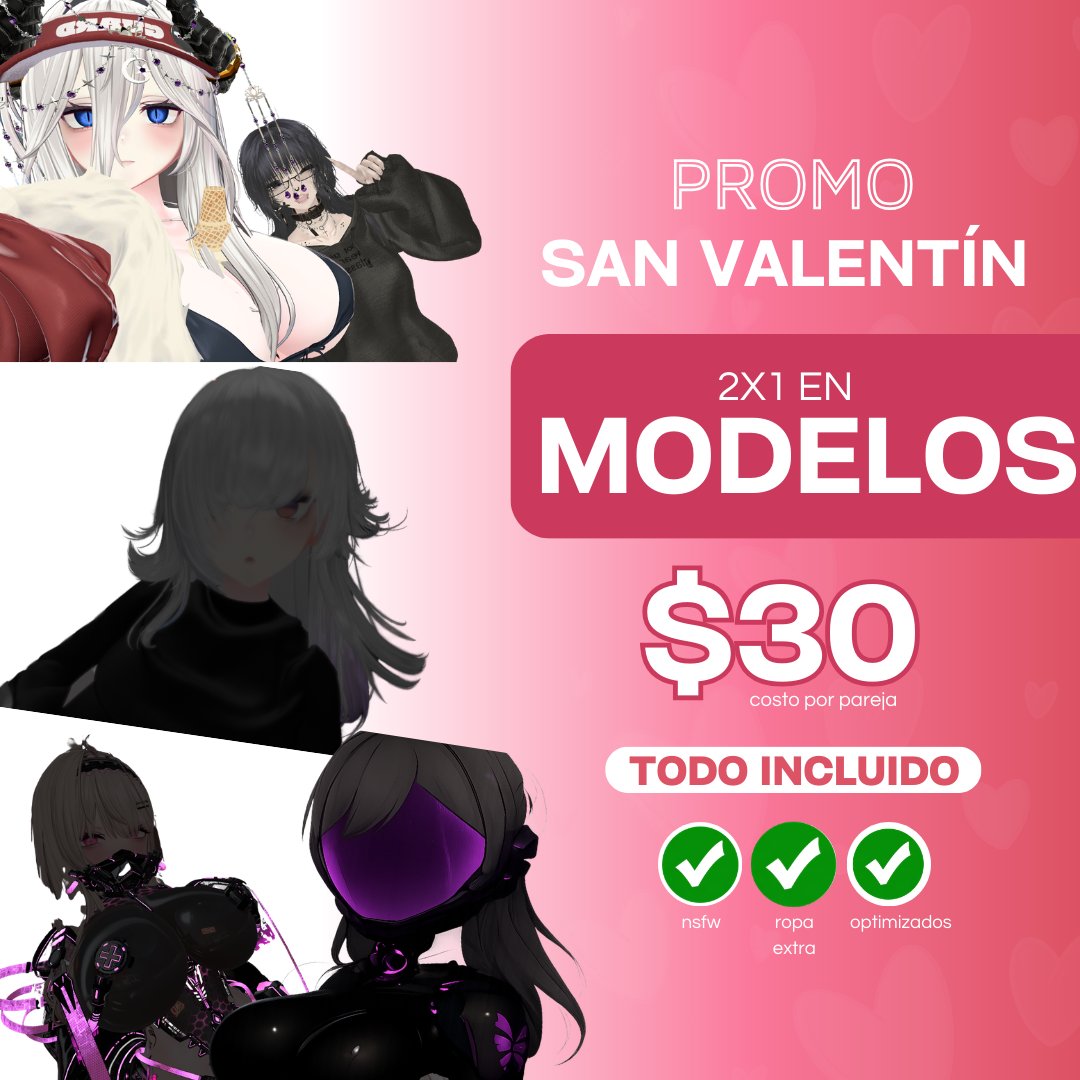 feliz san valentin a todos ¿como la estan pasando? Yo les traigo un oferton por el dia y en parte es un "comisiones de emergencia" porque se me rompio el monitor y con esto me ayudaria conseguir uno nuevo <3

agradezco RT Y LIKE C:

para mas info mi discord: ItzaVT