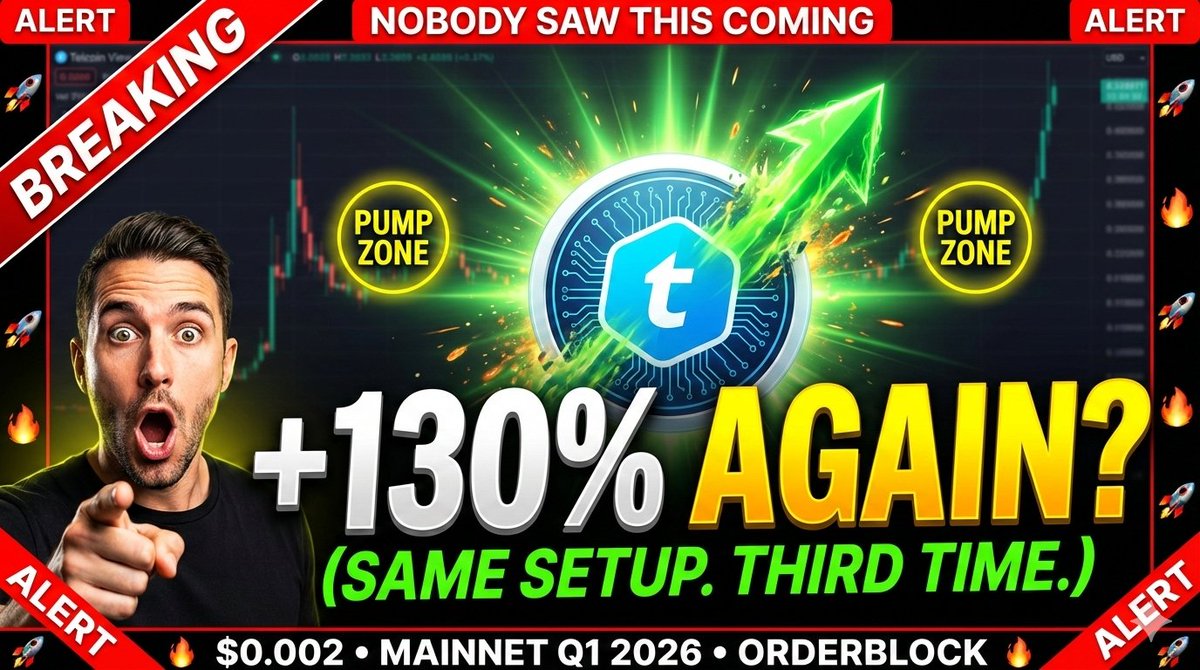 🚨 TELCOIN ($TEL) IS SITTING ON THE SAME SETUP THAT SENT IT +130% &amp; +170% 

Third bleed ✅
Third orderblock tap ✅
Same compression ✅

New video breaking down why $0.002 might be the FLOOR before the next expansion 👇
youtu.be/rvcAgwewFRc

#Telcoin #TEL #Crypto