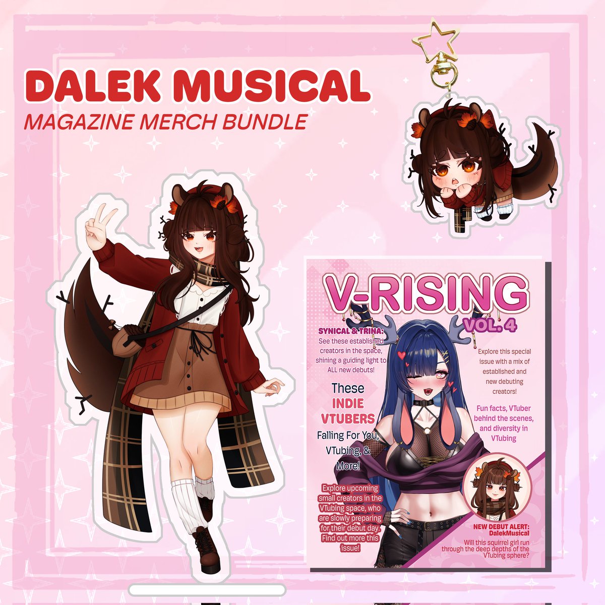 Get your VDay started with the Dalek Musical merch bundle! Comes with the magazine with me and a bunch of amazing creators as well as the first ever Keychain and Standee created by the one and only <a href="/EnifyArlith/">Enify Arlith 🌗🔮 DEBUT APR 4 2026 【 V-Enchant 】</a>!!

Get it while you can!!