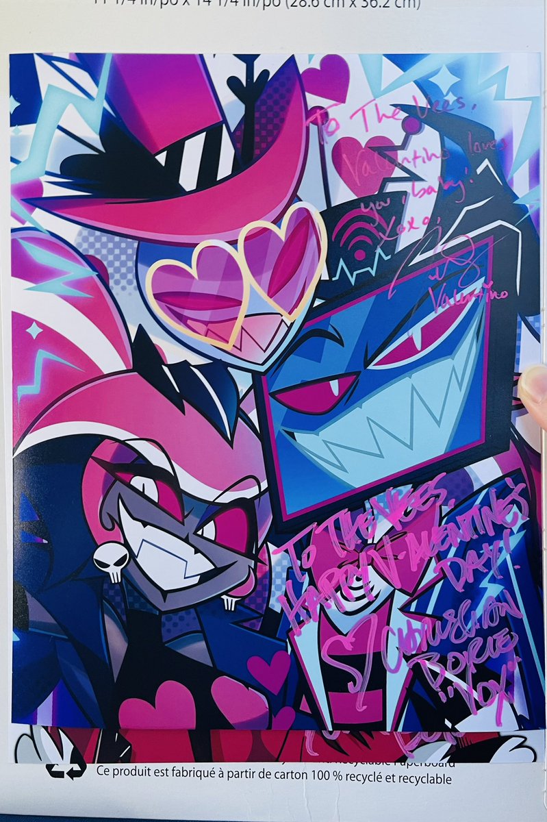 ps99877's tweet photo. I just came back from FAN EXPO Vancouver
And I got myself Valentines presents🥹❤️

When I saw this poster, I was genuinely so surprised. 😭Angry Val and Vox trying to appease him😭💦 and then I was like… how am I supposed to not buy it?💸💸
And It’s my first time meeting the voice actor in person, so I’m super nervous🥹💦💦it feels unreal, like I’m dreaming🥹🌈
Now I’m really proud of the gift I bought. 🥹✨