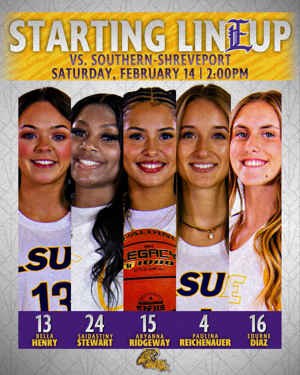 Let's GEAUX! LSU Eunice aims to keep its strong start in LCCAC going with a road date at Southern-Shreveport.  Here's the Bengals' starting five against the Jaguars in the 2:00PM tip off in north Louisiana.

#FullGeaux
#GeauxBengals