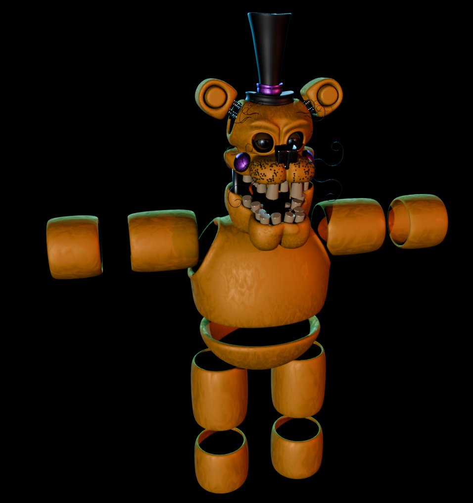 fifibunfifibun's tweet image. happy valentines day. i modelled stylised fredbear