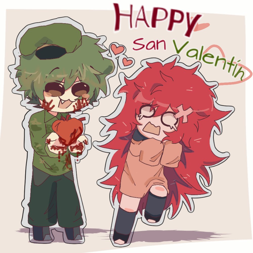 TsukyChan278823's tweet photo. Feliz San Valentín estrellitas 💚❤️!
Att: #tsuky_htf 😏⭐
#htf #flippyxflaky #drawing #cute https://t.co/4v3Cy0FEHl
