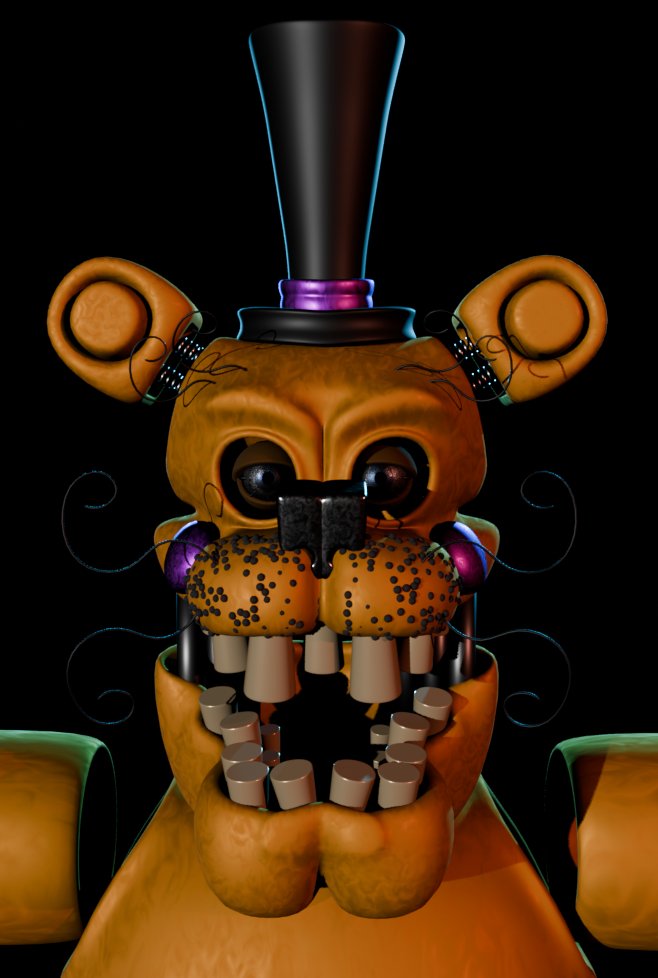 fifibunfifibun's tweet image. happy valentines day. i modelled stylised fredbear